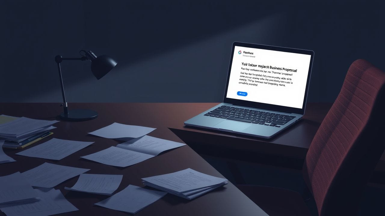 Een afwijzing van een zakelijk voorstel op kantoor. Een afwijzing van een zakelijk voorstel op kantoor.